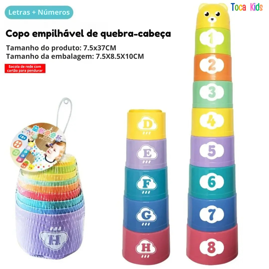 Kit Educativo de Empilhar – Brinquedo de Coordenação Motora | Toca Kids