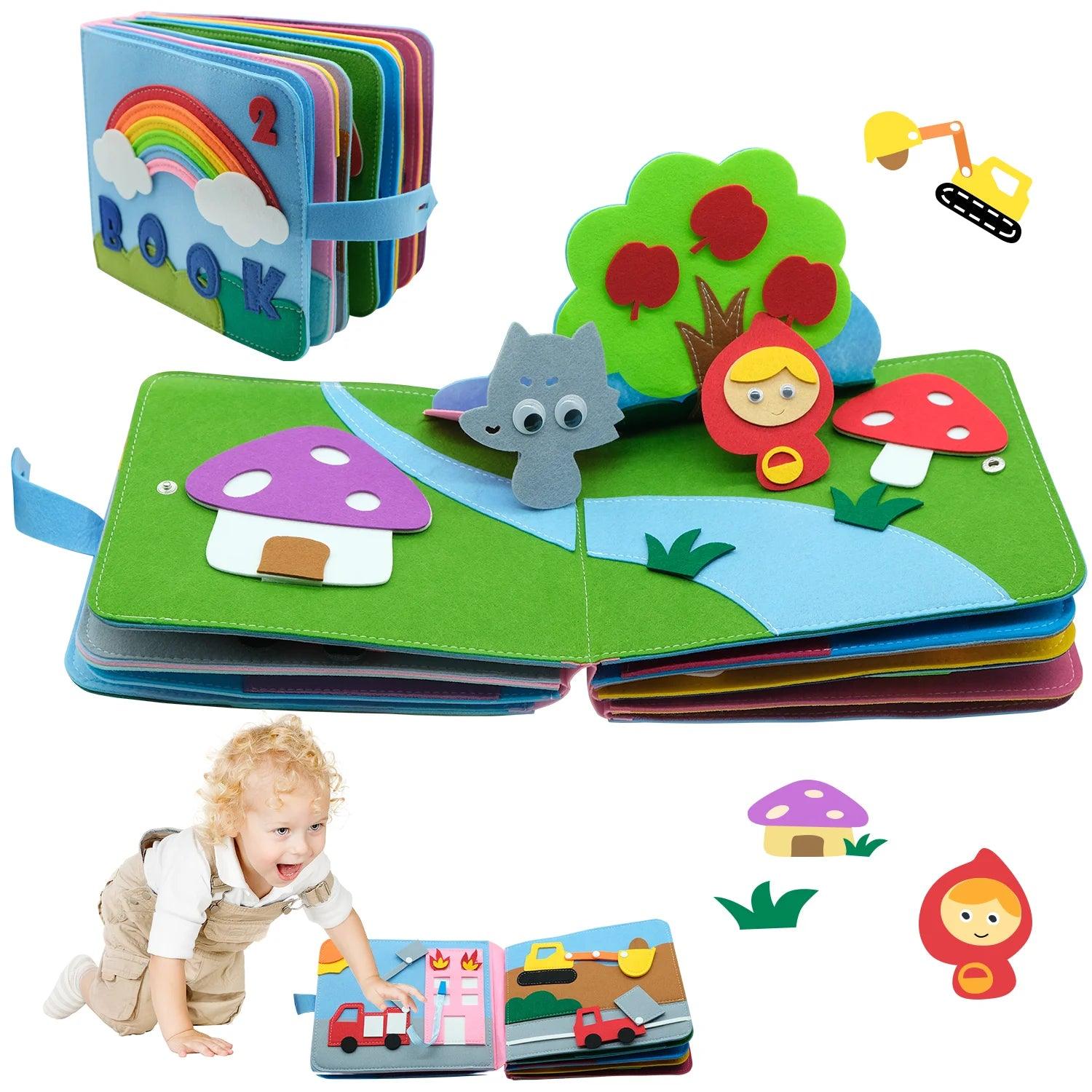 Livro de Pano Educativo Sensorial | Brinquedo Infantil – Toca Kids