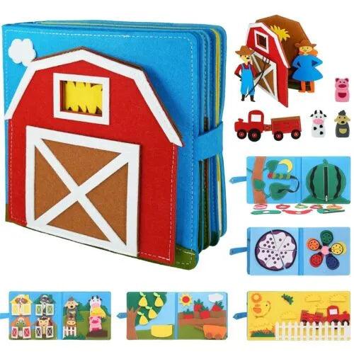 Livro de Pano Educativo Sensorial | Brinquedo Infantil – Toca Kids