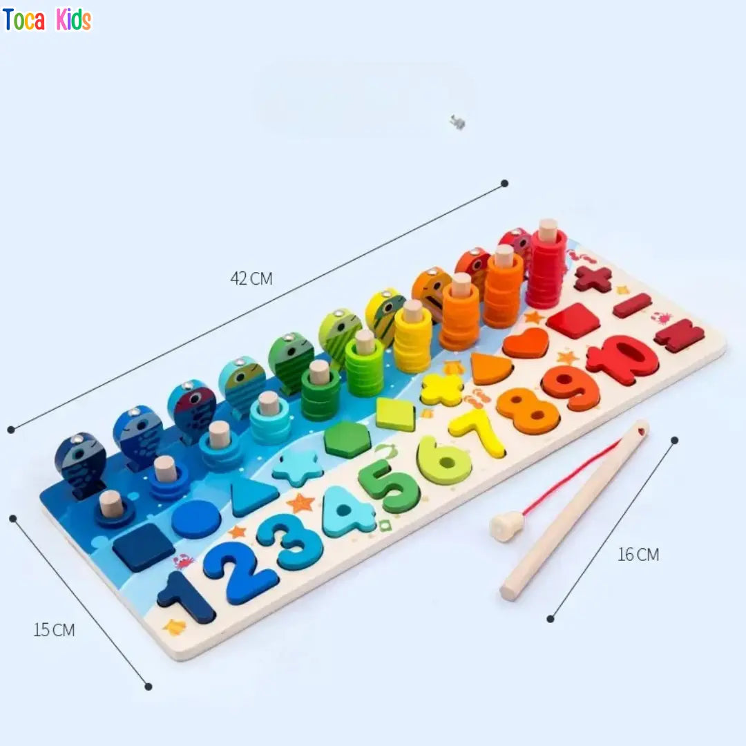Kit Montessori Madeira: Pescaria, Números e Formas | Toca Kids