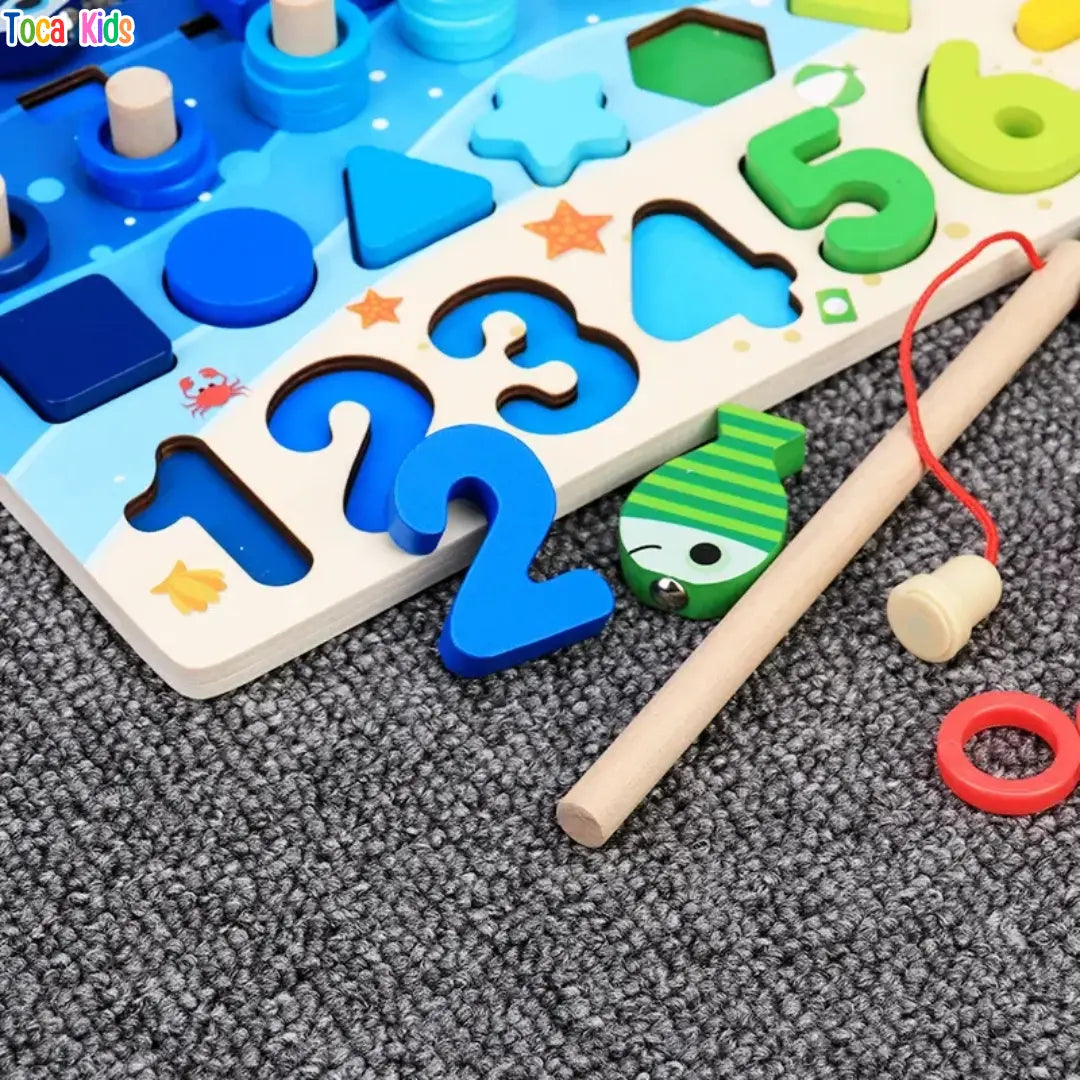 Kit Montessori Madeira: Pescaria, Números e Formas | Toca Kids