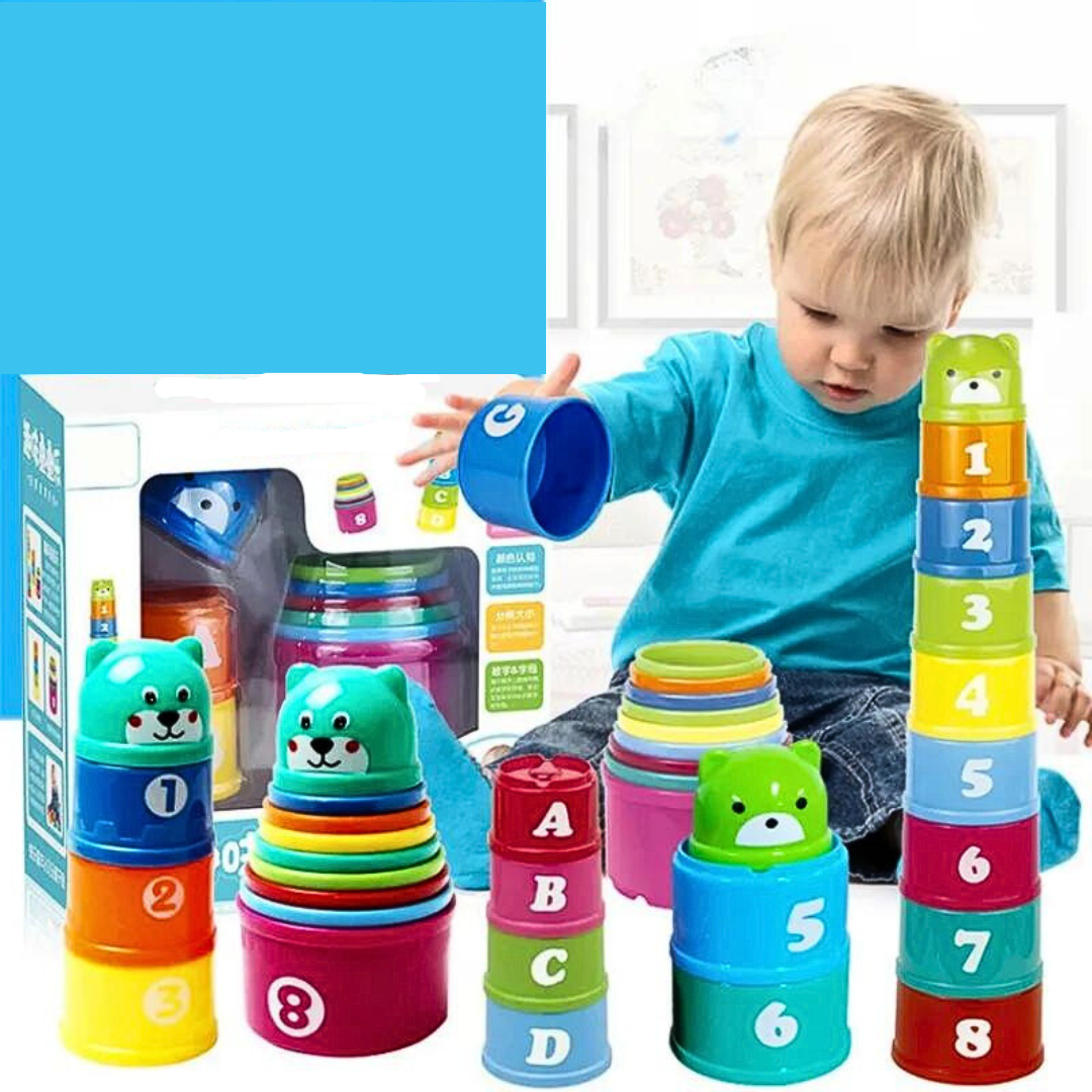 Kit Educativo de Empilhar – Brinquedo de Coordenação Motora | Toca Kids