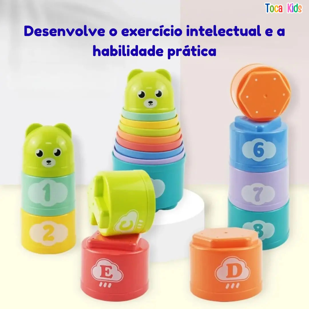 Kit Educativo de Empilhar – Brinquedo de Coordenação Motora | Toca Kids