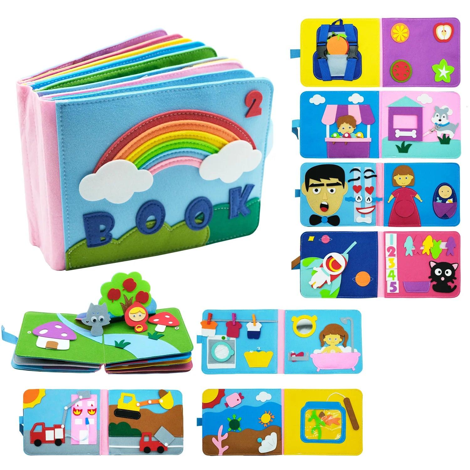 Livro de Pano Educativo Sensorial | Brinquedo Infantil – Toca Kids