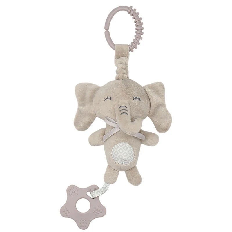 Pendente de Pelúcia com Mordedor e Chocalho para Carrinho e Berço