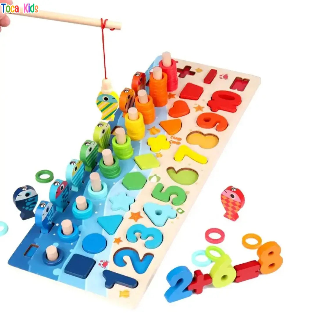 Kit Montessori Madeira: Pescaria, Números e Formas | Toca Kids